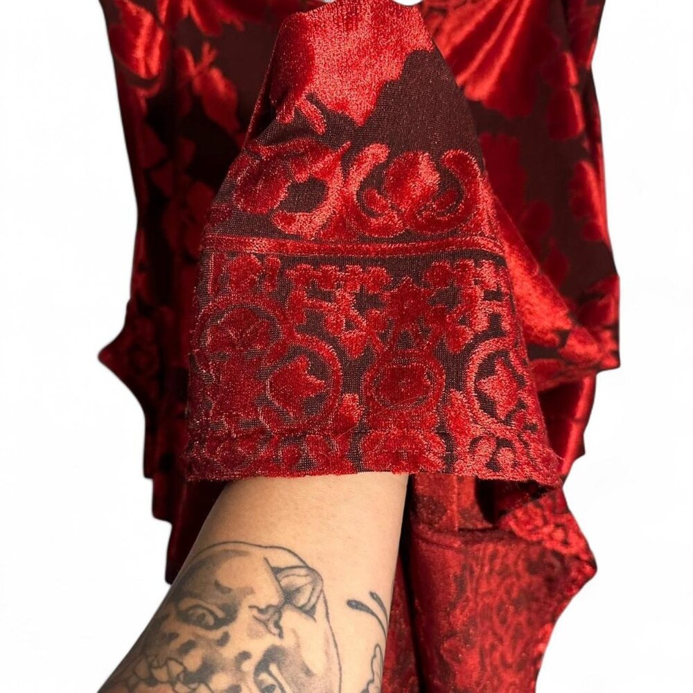 C. W. Rose Vintage Velvet Floral Maxi Dress - Picture 5 of 6
